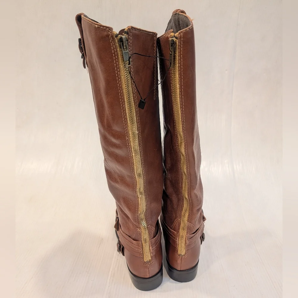 MATISSE Flashback Women's Brown Leather Tall Knee High Riding Boots Size 7.5